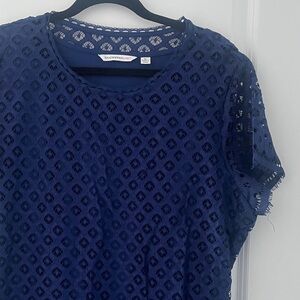 Isaac Mizrahi Midnight Blue Lace Mini Dress